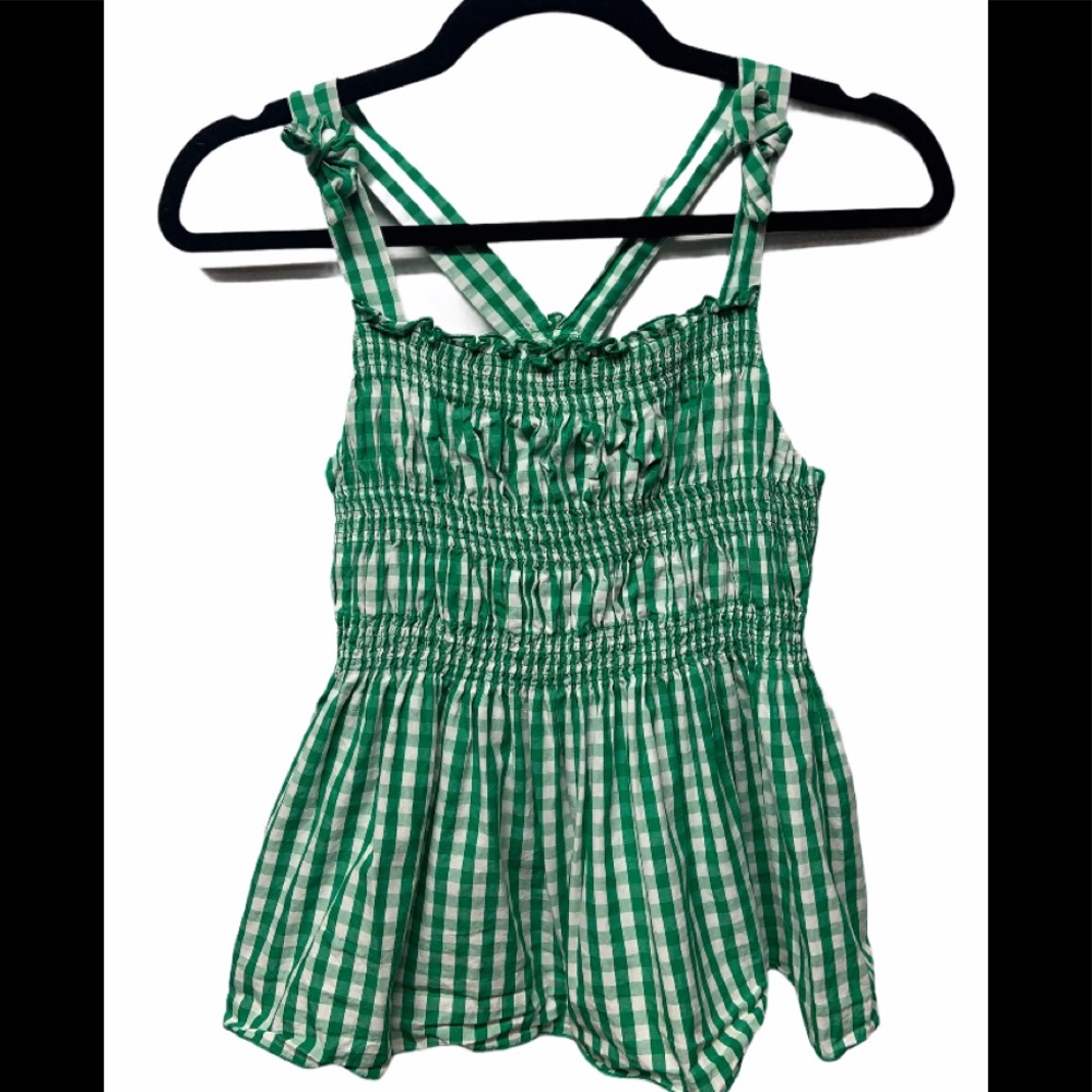 Zara gingham green crop top